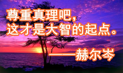 關于尊重真理的名言警句
