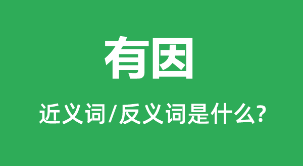 有因的近義詞和反義詞是什么,有因是什么意思