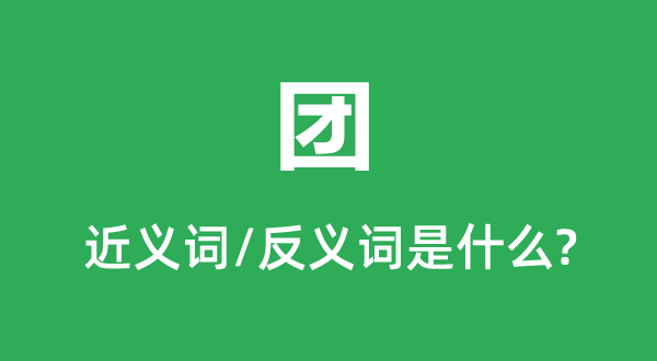 團的近義詞和反義詞是什么,團是什么意思