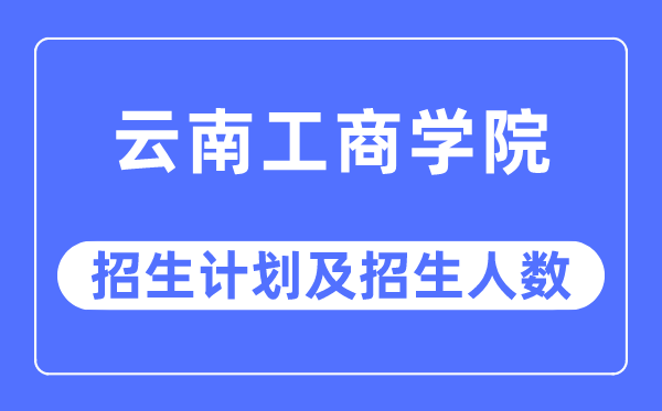 2023年云南工商學院各省招生計劃及各專業招生人數是多少