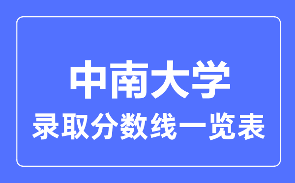 2023年高考多少分能上中南大學？附各省錄取分數線
