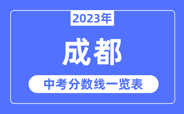 2023年成都市中考錄取分數線,成都中考分數線是多少