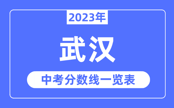 2023年武漢市中考錄取分數線,武漢中考分數線是多少