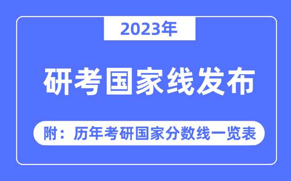 2023年研考國家線發布！（附：歷年考研國家分數線一覽表）