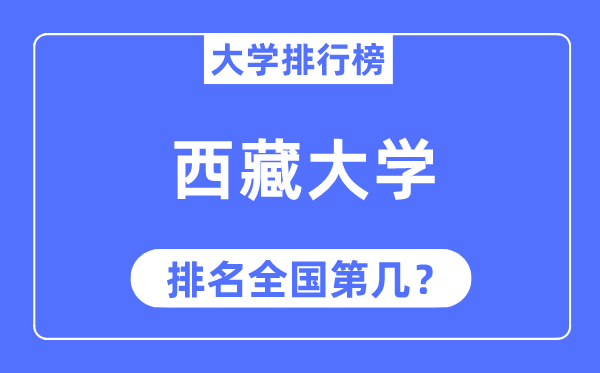 2023年西藏大學排名,最新全國排名第幾