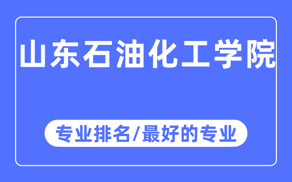 山東石油化工學院專業排名,山東石油化工學院最好的專業有哪些