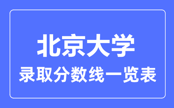 2023年高考多少分能上北京大學？附各省錄取分數線