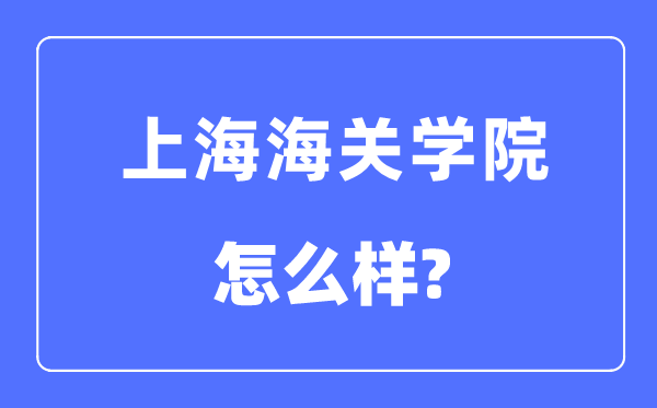上海海關(guān)學(xué)院是幾本一本還是二本,上海海關(guān)學(xué)院怎么樣？