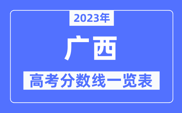2023年廣西高考分?jǐn)?shù)線一覽表（含一本,二本,專(zhuān)科分?jǐn)?shù)線）