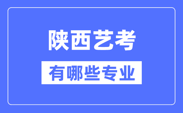 陜西藝考有哪些專業,陜西藝術統考選什么專業？