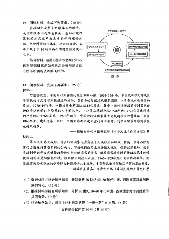 新高考2024九省聯考河南文綜試卷及答案解析