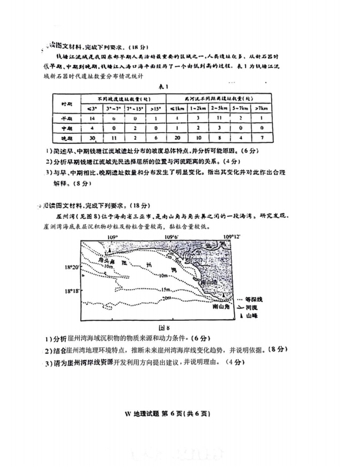 新高考2024七省聯(lián)考地理試卷及答案解析