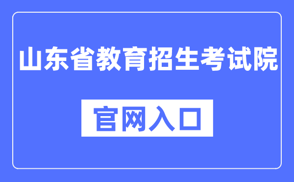 山東省教育招生考試院官網入口（https://www.sdzk.cn/）