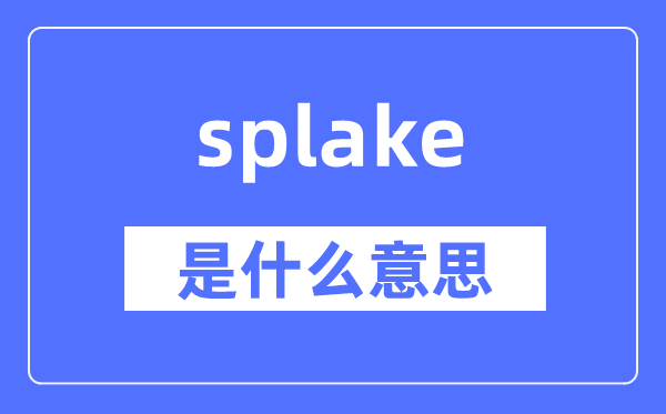 splake是什么意思,splake怎么讀,中文翻譯是什么