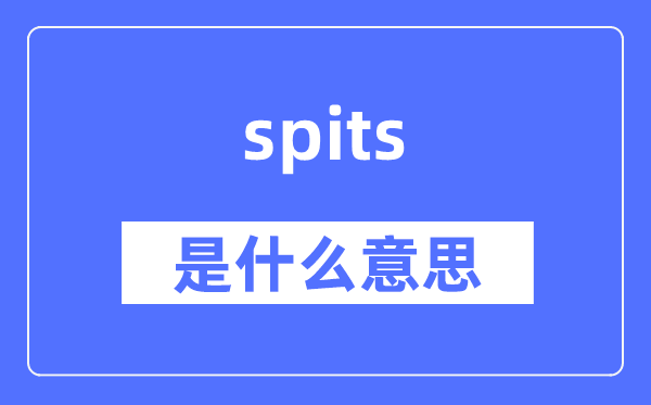 spits是什么意思,spits怎么讀,中文翻譯是什么