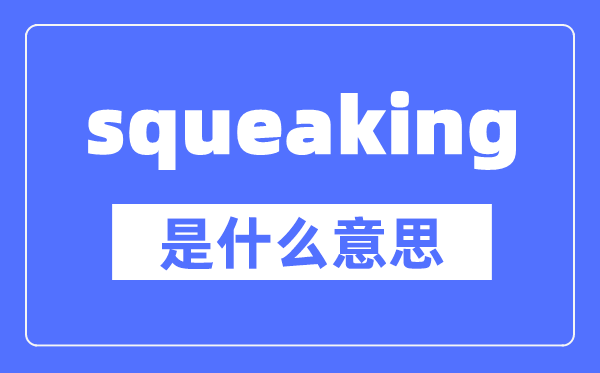 squeaking是什么意思,squeaking怎么讀,中文翻譯是什么