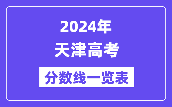 2024年天津高考分數線一覽表（含一本,二本,?？品謹稻€）