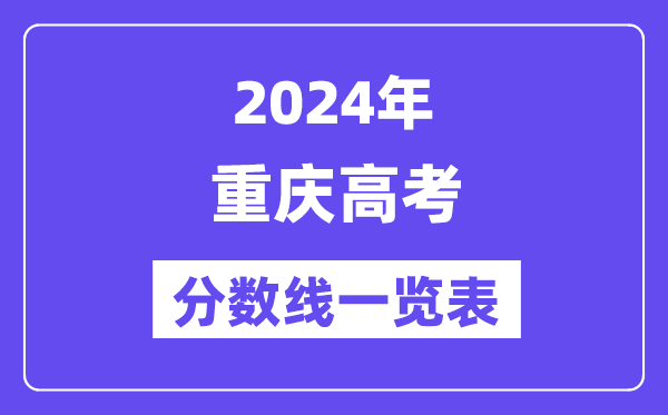 2024年重慶高考分數線一覽表（含一本,二本,專科分數線）