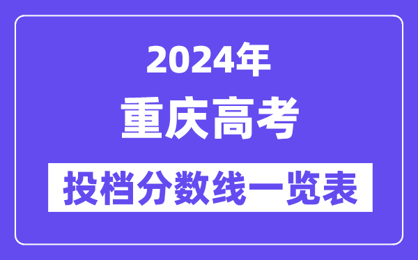 2024年重慶高考投檔分數(shù)線一覽表（本科、專科、物理、歷史）