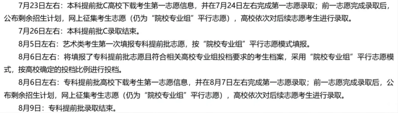 2024全國各地高考志愿填報時間和截止時間一覽表（完整版）