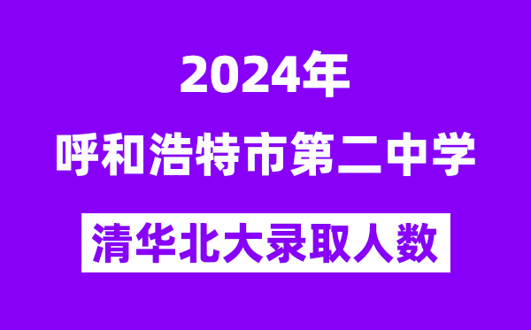 2024年呼市二中清華北大錄取人數是多少？附歷年分數線