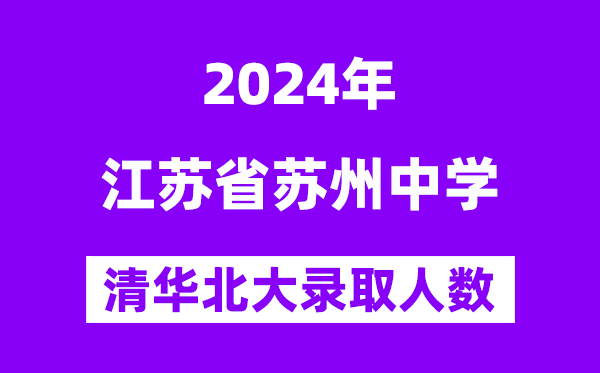 2024年蘇州中學(xué)考入清華北大人數(shù)是多少？附歷年分?jǐn)?shù)線(xiàn)