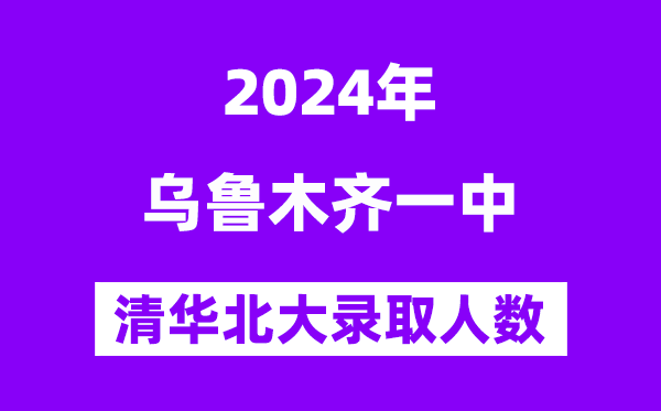 2024年烏魯木齊一中考入清華北大人數是多少？附歷年分數線
