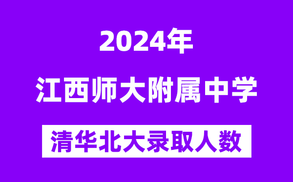 2024年江西師大附中考入清華北大人數是多少？附歷年分數線