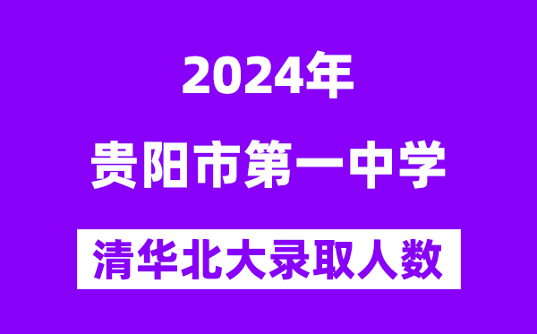 2024年貴陽一中考入清華北大人數是多少？附歷年分數線