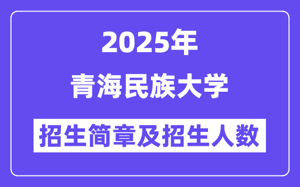 青海民族大學2025高考招生簡章,各省招生計劃人數匯總