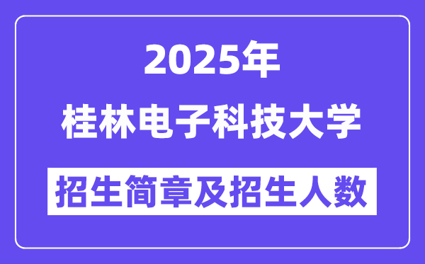 桂林電子科技大學2025高考招生簡章,各省招生計劃人數匯總