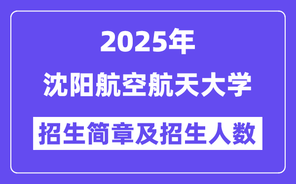 沈陽航空航天大學2025高考招生簡章,各省招生計劃人數匯總