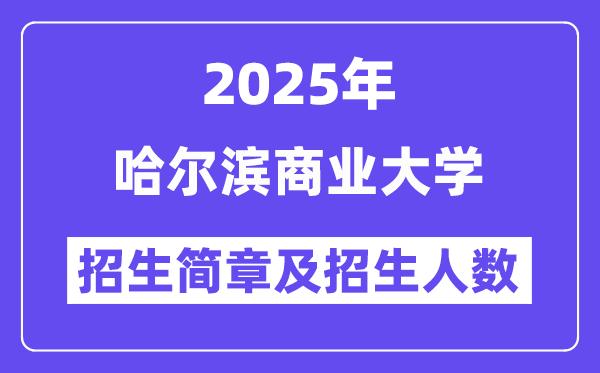 哈爾濱商業(yè)大學2025高考招生簡章,各省招生計劃人數(shù)匯總