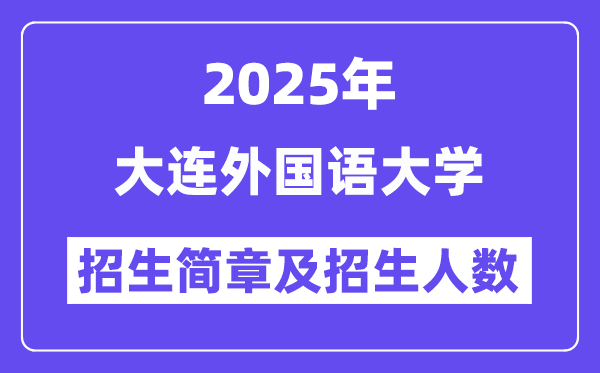 大連外國語大學2025高考招生簡章,各省招生計劃人數匯總