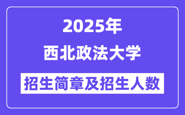 西北政法大學2025高考招生簡章,各省招生計劃人數匯總