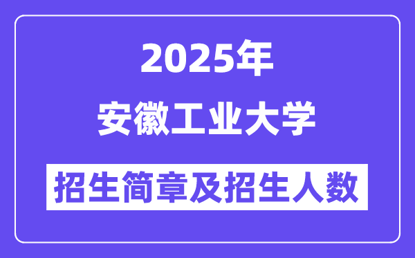 安徽工業(yè)大學(xué)2025高考招生簡(jiǎn)章,各省招生計(jì)劃人數(shù)匯總