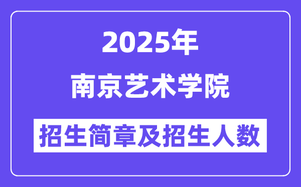 南京藝術學院2025高考招生簡章,各省招生計劃人數匯總