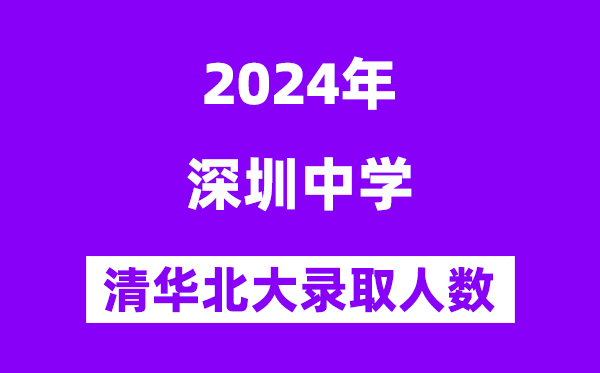 2024年深圳中學考入清華北大人數(shù)是多少？附歷年分數(shù)線