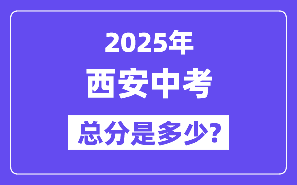 2025西安中考總分多少,各科目怎么分配的？
