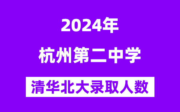 2024年杭州二中考入清華北大人數(shù)是多少？附歷年分?jǐn)?shù)線