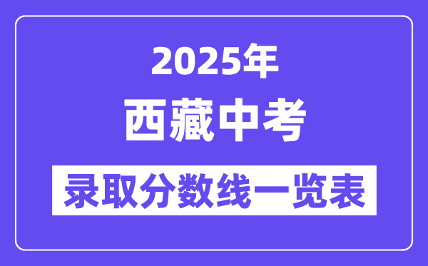 2025年西藏中考錄取分數線一覽表,中考多少分能上高中？