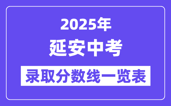 2025年延安中考各高中錄取分?jǐn)?shù)線一覽表