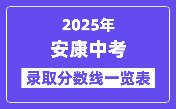 2025年安康中考各高中錄取分數(shù)線一覽表
