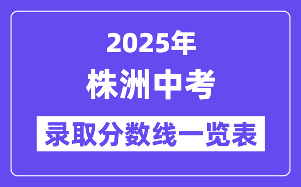 2025年株洲中考各高中錄取分數(shù)線一覽表