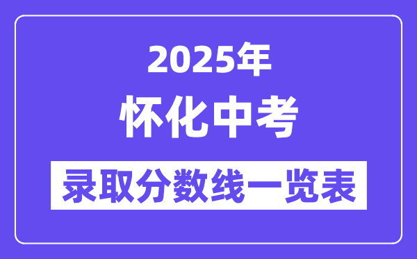 2025年懷化中考各高中錄取分數(shù)線一覽表