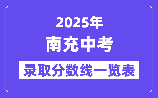 2025年南充中考各高中錄取分數線一覽表