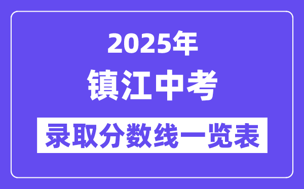 2025年鎮江中考各高中錄取分數線一覽表
