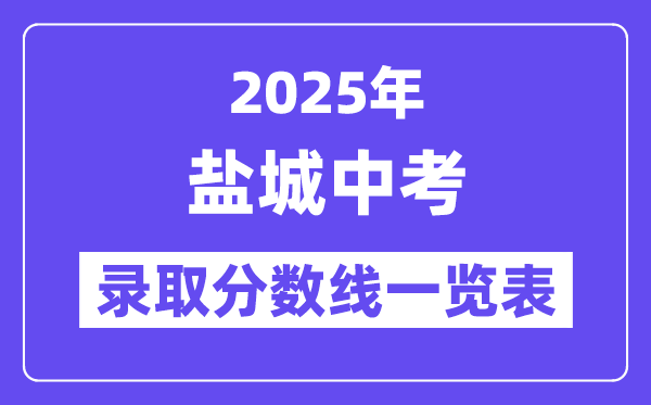 2025年鹽城中考各高中錄取分數線一覽表