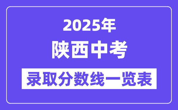 2025年陜西中考錄取分數線一覽表,中考多少分能上高中？