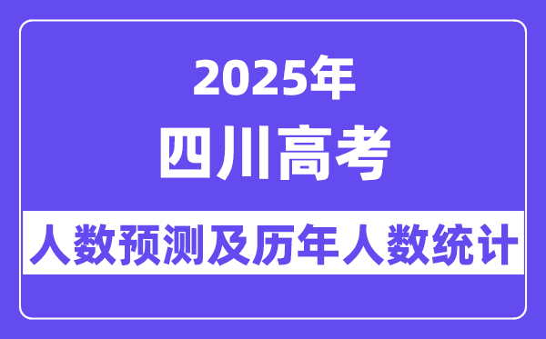 2025年四川高考人數預估多少？